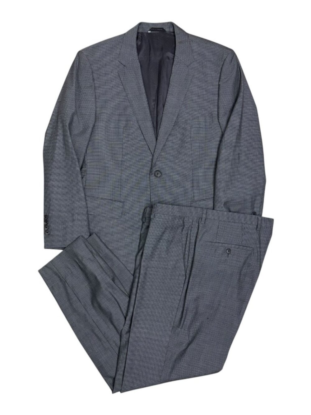 HUGO BOSS Wool SUIT Blazer Sport Coat Gray Luxury Formal Business Mens 40R
